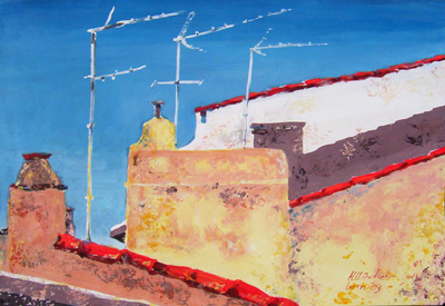Bild Mediterrane Dächer von Uli Aschenborn